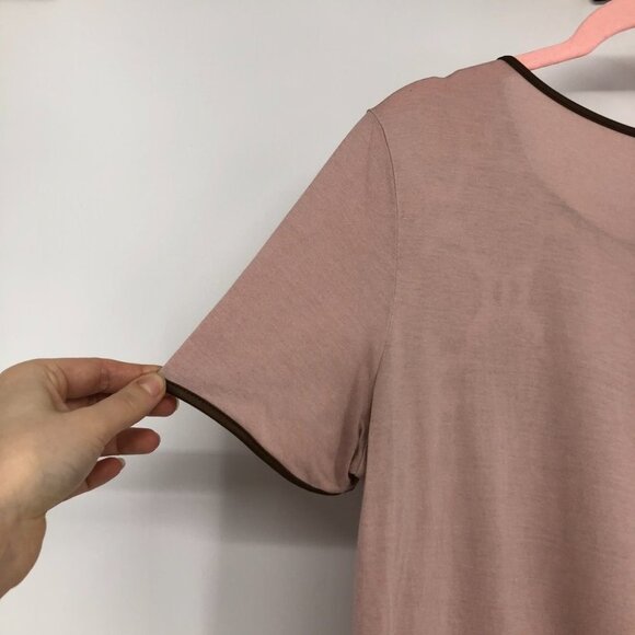 Joe Fresh pale  pink brown snakeskin print pocket t-shirt - Picture 7 of 14